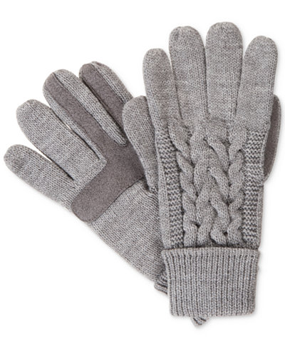 Isotoner Women's Solid Triple Cable Knit SmarTouch® Gloves
