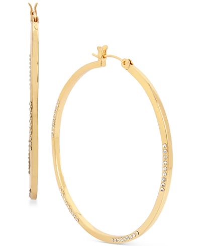 Touch of Silver Gold-Plated Hoop Earrings