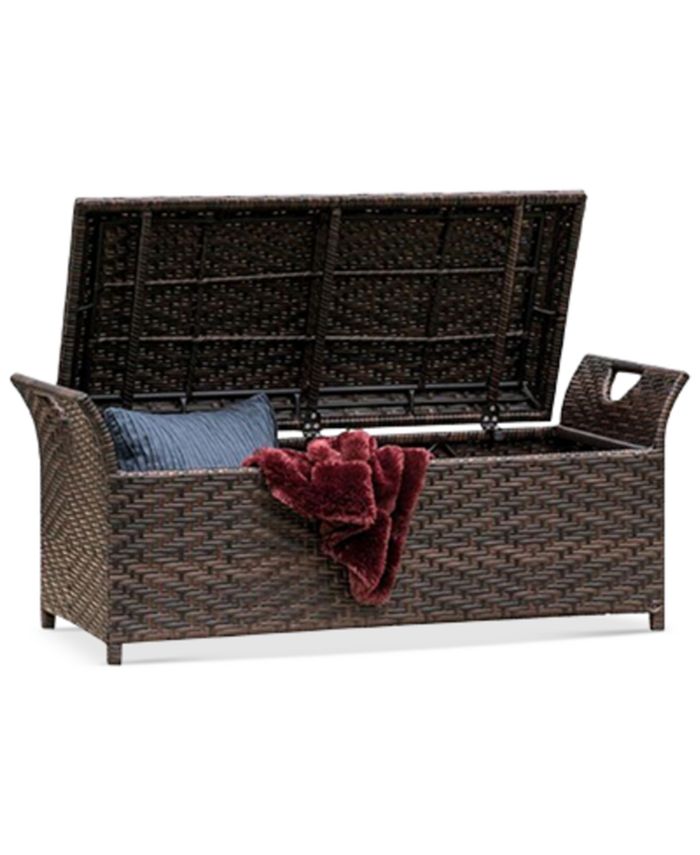Noble House - Gladin Outdoor Storage Bench, Direct Ship