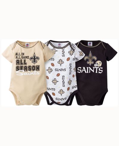 Gerber Childrenswear Babies' New Orleans Saints 3-pack Bodysuit