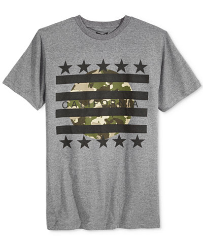 Univibe Men's California Camo Stripes Graphic-Print T-Shirt