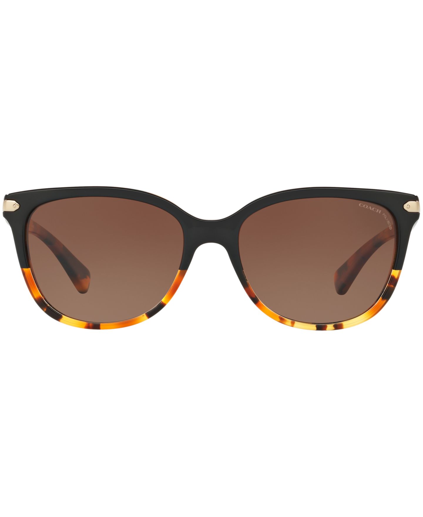 Женские солнцезащитные очки Coach Polarized Polarized Sunglasses, HC8132, цвет: Черепаховый / Коричневый градиентный — фото 2