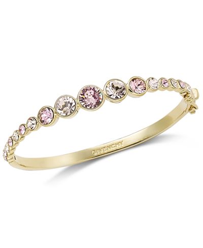 Givenchy Gold-Tone Multi-Stone Bangle Bracelet