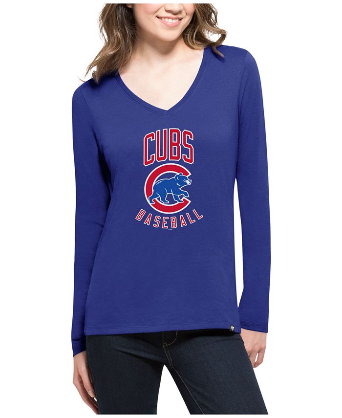 '47 Brand Women's Chicago Cubs Splitter Arch Long-Sleeve T-Shirt - Macy's