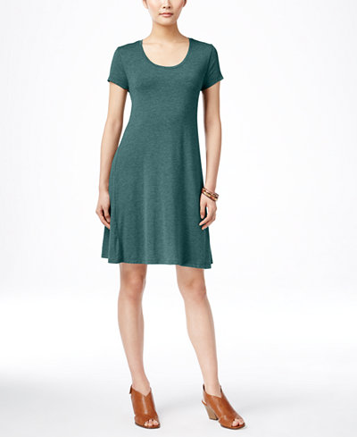Style & Co Petite Short-Sleeve A-Line Dress, Only at Macy's