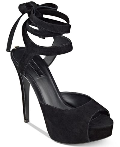 GUESS Women's Kassie Wrap-Around Dress Sandals
