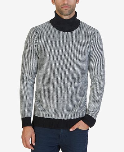 Nautica Men's Birdseye Turtleneck Sweater - Sweaters - Men - Macy's