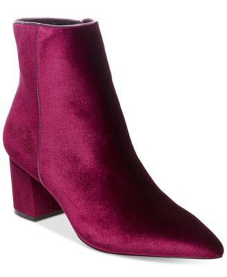 STEVEN by Steve Madden - Women's Bollie Velvet Ankle Booties