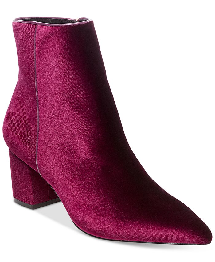 Steve madden hotsell pink velvet booties