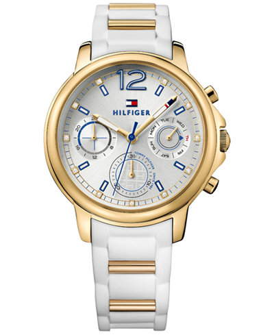 Tommy Hilfiger Women's Sophisticated Sport White Rubber Strap Watch 39mm 1781745