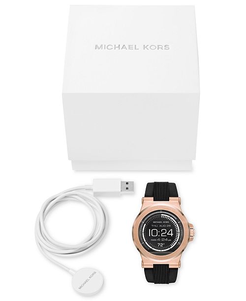 michael kors runway silicone smartwatch strap