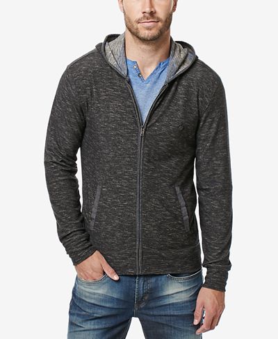Buffalo David Bitton Men's Katar Heathered Full-Zip Hoodie