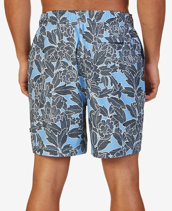 Nautica Men's Tropical-Print 7 1/2" Swim Trunks & Reviews - Swimwear ...