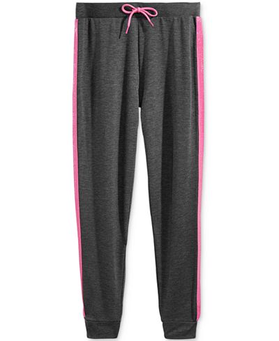 Ideology Sequin Tuxedo Stripe Jogger Pants, Big Girls (7-16), Only at Macy's