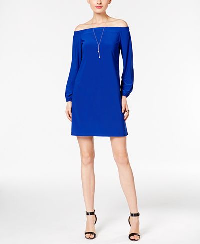 INC International Concepts Off-The-Shoulder Shift Dress, Only at Macy&#39;s - Dresses - Women - Macy&#39;s