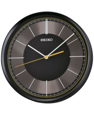 UPC 029665174611 product image for Seiko Black Resin Wall Clock | upcitemdb.com