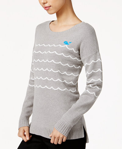 Maison Jules Whale In Waves Graphic Sweater, Only at Macy's