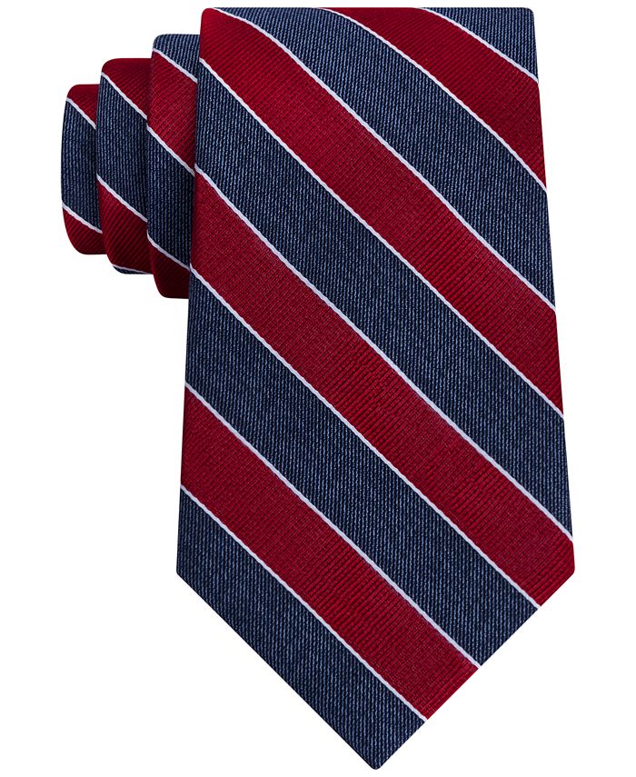 Tommy Hilfiger Men's Denim Bar Stripe Tie - Macy's