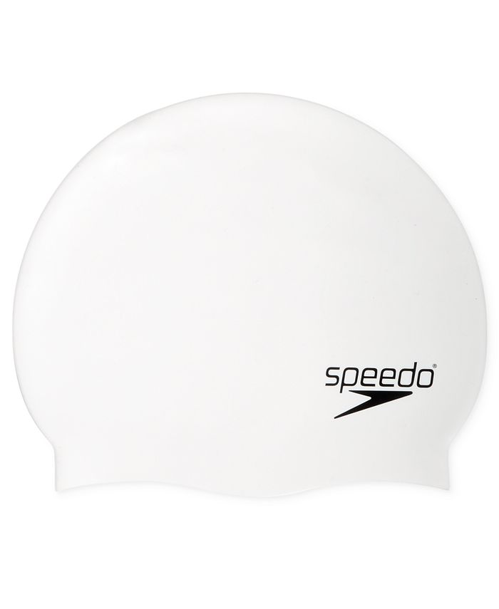Speedo Elastomeric Silicone Solid Swim Cap, Black