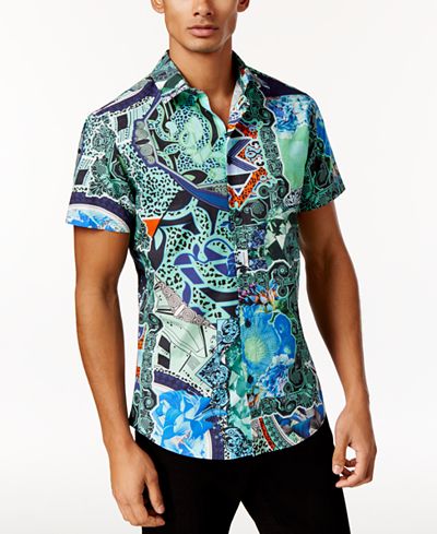 Versace Jeans Men's Eclectic-Print Shirt