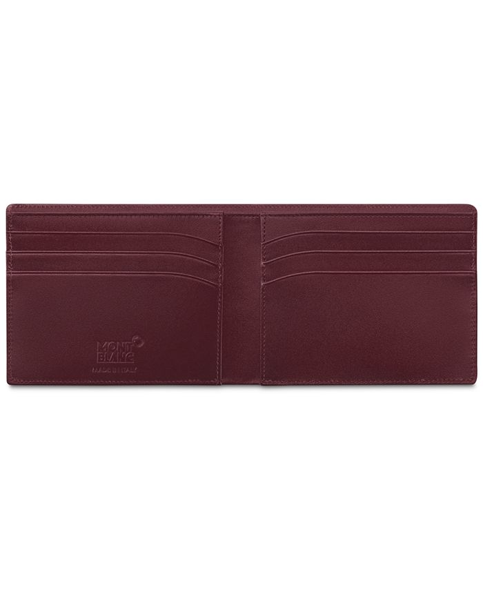 Montblanc Men's Meisterstück Burgundy Leather 6 Pocket Wallet 114543 ...