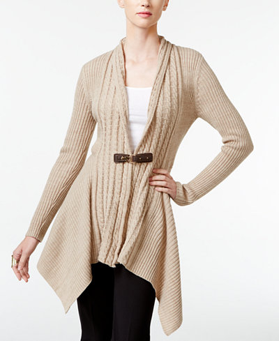 One A Buckled Cable-Knit Sweater