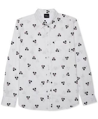 mickey mouse button up shirt mens