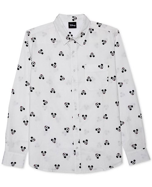 Jem Men S Mickey Mouse Long Sleeve Shirt Reviews Casual Button