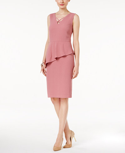 Thalia Sodi Asymmetrical Peplum Dress, Only at Macy's