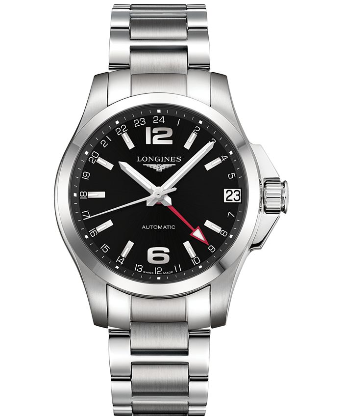 Longines Men's Swiss Automatic Conquest Stainless Steel Bracelet Watch ...