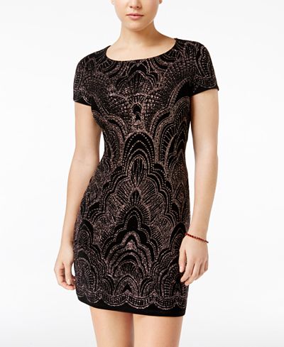 Jump Juniors  Glitter Bodycon  Dress  Juniors  Dresses  Macy s