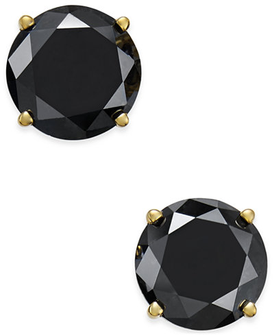 Black Diamond Stud Earrings (3 ct. t.w.) in 14k Gold