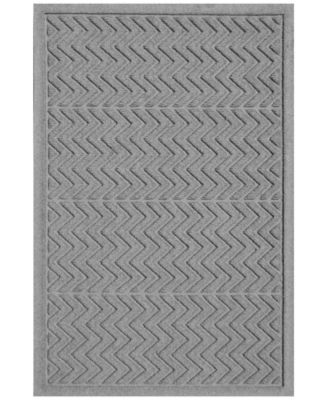 Bungalow Flooring - Water Guard Chevron Medium Grey 2'x3' Doormat