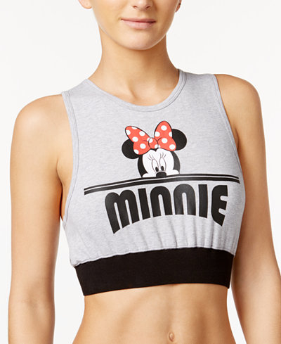 Hybrid Juniors' Disney Minnie Mouse Graphic Bra Top