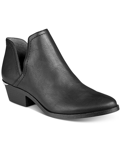 macys block heel booties