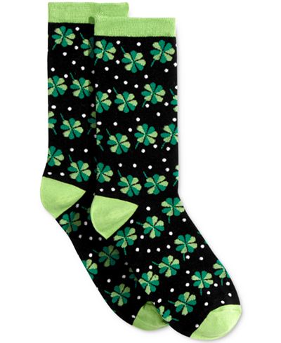 Hot Sox Women's Clover with Dots Socks