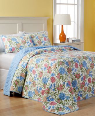 Martha Stewart Collection CLOSEOUT! Cotton Gramercy Garden Reversible ...