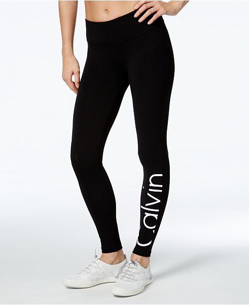 Calvin Klein Logo Leggings - Pants - Women - Macy's