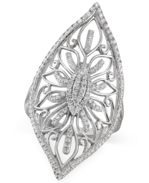image of Diamond Filigree Ring (1/3 ct. t.w.) in Sterling Silver
