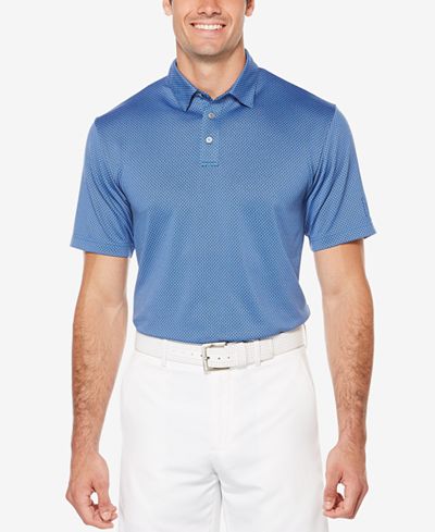 PGA TOUR Men's Mini-Geo Textured Golf Polo