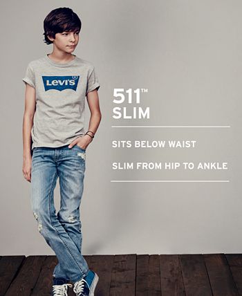 Levi's Big Boys 511 Slim Fit Five-Pocket Jeans & Reviews - Jeans - Kids -  Macy's