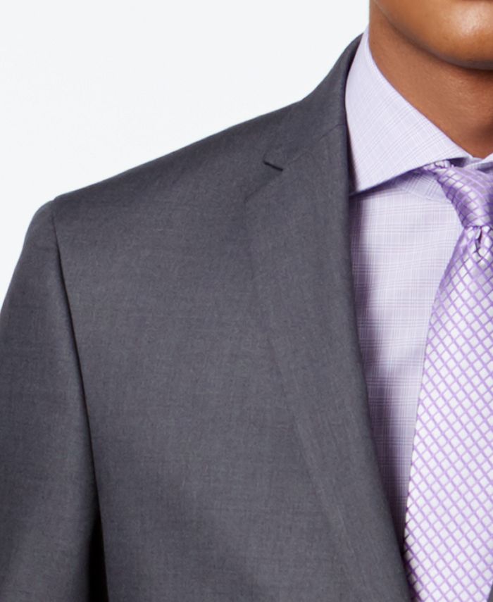 Kenneth Cole Reaction Men's Slim-Fit Medium Gray Suit - Macy's