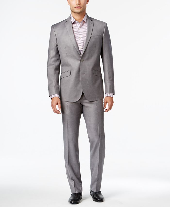 Kenneth Cole Reaction Men's Slim-Fit Micro-Check Suit - Macy's
