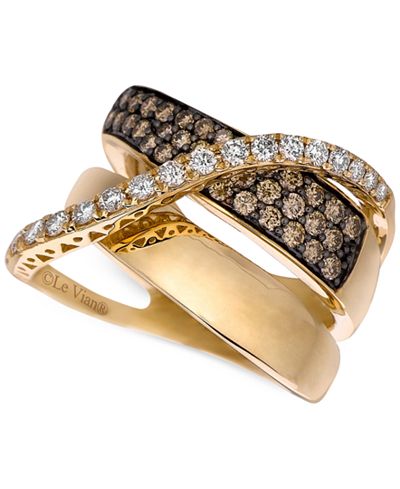 Le Vian Chocolatier® Gladiator® Diamond Crossover Ring (1 ...