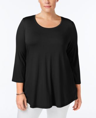 JM Collection Plus Size Scoopneck Top, Created for Macy's & Reviews ...