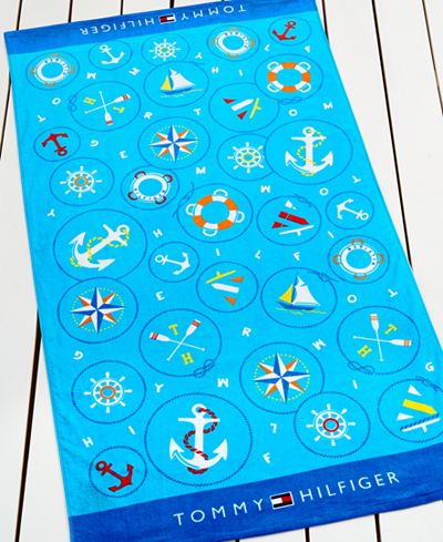 Tommy Hilfiger Nautical Icons Beach Towel