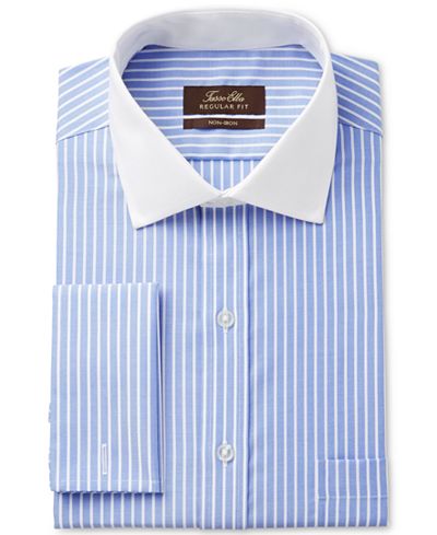 Tasso Elba Men's Classic-Fit Non-Iron French Cuff Dress Shirt with ...