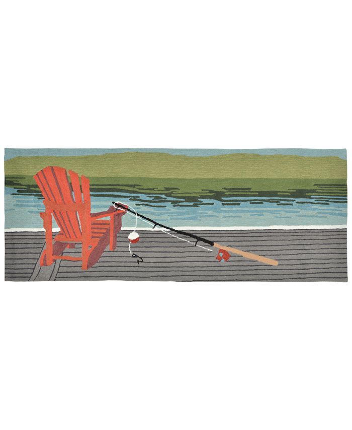 Liora Manne' Liora Manne Front Porch Indoor/Outdoor Lakeside Water 2'3