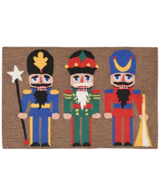 Lush Decor Front Porch Indoor/Outdoor Nutcracker Multi Area Rug - Macy's