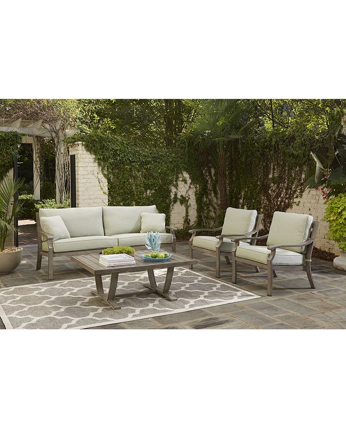 Agio CLOSEOUT! Tara Aluminum Outdoor Club Chair with Sunbrella® Cushions, Created for Macy's